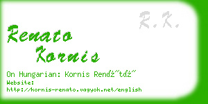 renato kornis business card
